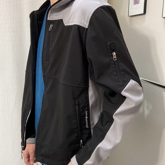 Men’s Black Diamond Double Diamond zip up fleece lined soft shell jacket. Size M - Picture 3 of 16